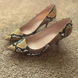Black and yellow Kate Spade heels